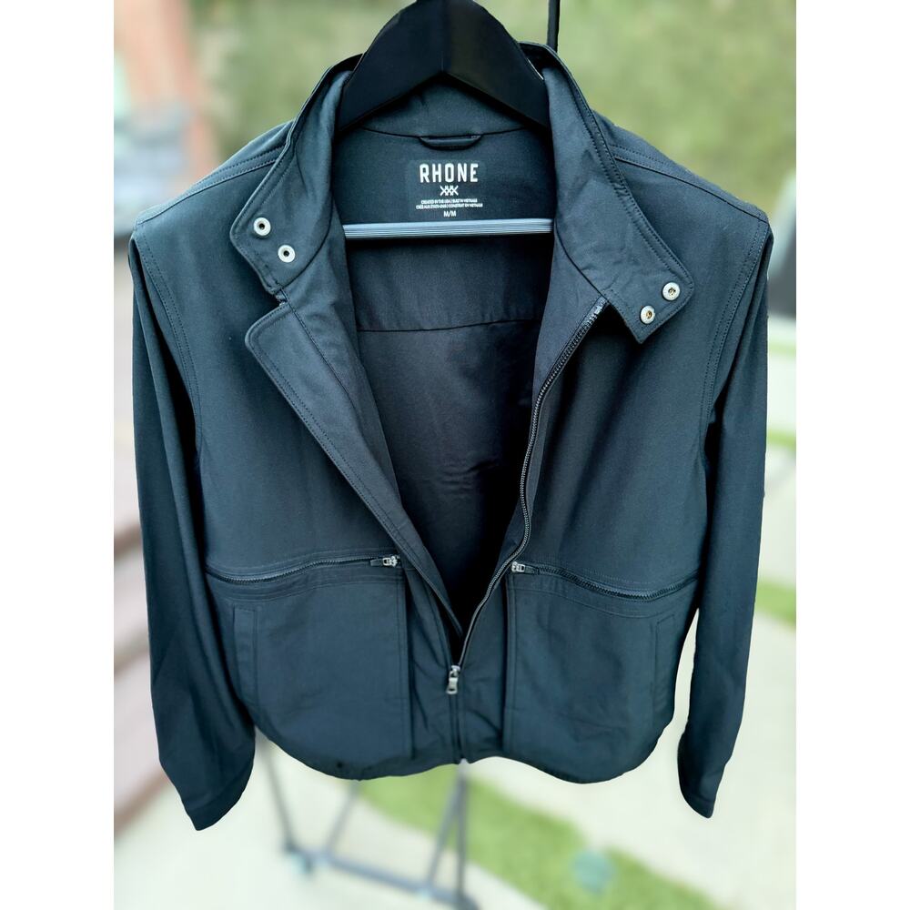 Rhone Men’s Medium Black Performance Full Zip Jacket NWT Stretch Commuter - Picture 2 of 9